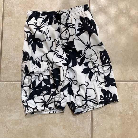 Black And White Old Navy Swim Shorts 
